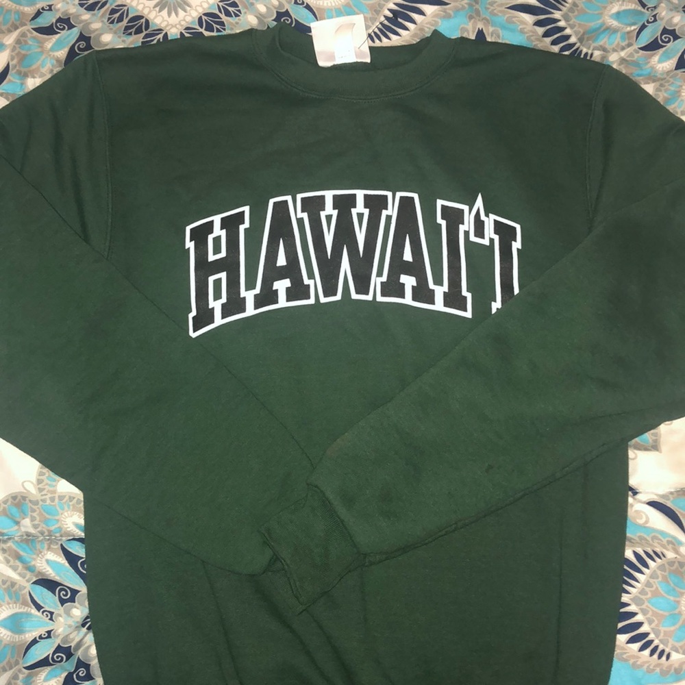 Green Champion Hawaii State Crew Neck!